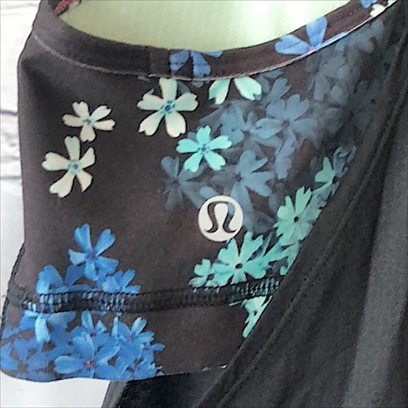 Lululemon No Limits Tank Black/Petal Pop Multi Sz 4 - Picture 10 of 13